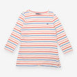 Pink Blue White Striped Cotton Breton Top