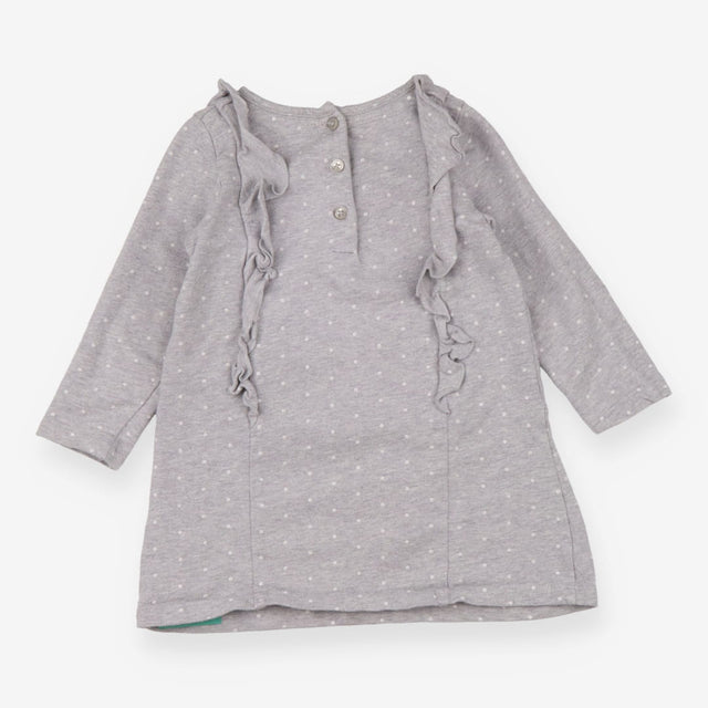 Dress grey jersey spot swan with crown