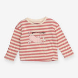 Tee LS pink stripe Best  Friends