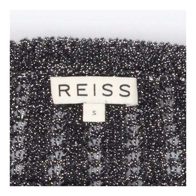 Knit Sweater Charcoal Grey and Silver open weave