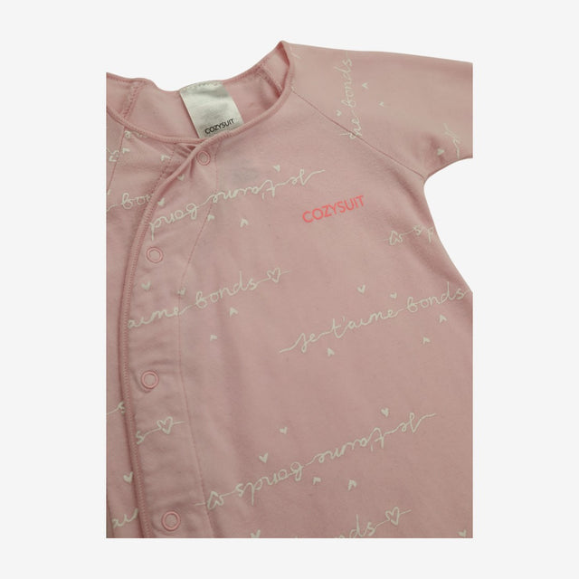 Sleepsuit Pink Je T'aime Bonds