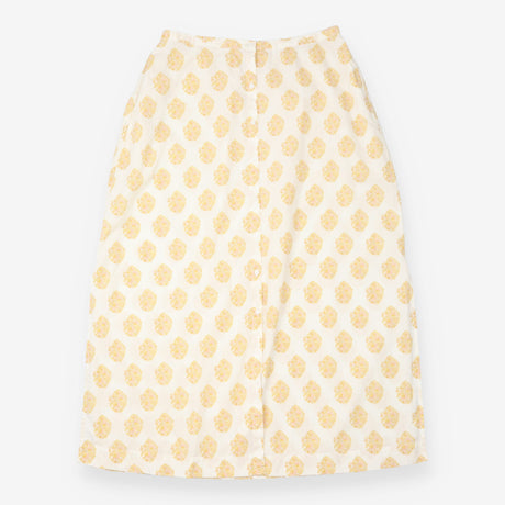 Yellow Floral Print Cotton Blouse and Skirt Co-ord