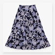 Paisley Floral Tiered Viscose Maxi Skirt Navy Blue