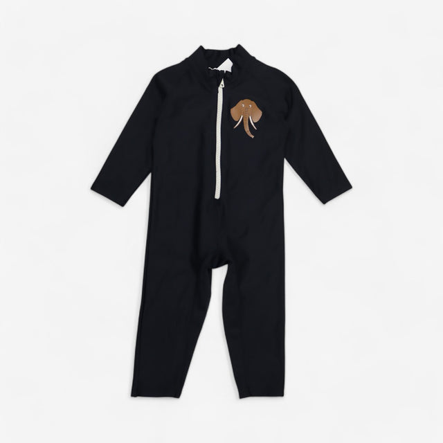 Black Swimsuit with Elephant