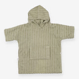 Poncho green towelling stripe