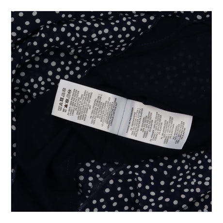 Nursing Dress Navy White Spot Floaty Sleeve Midi