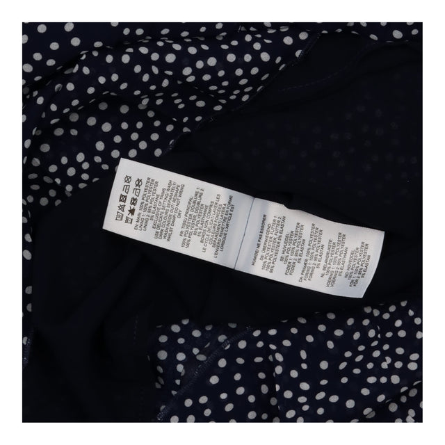Nursing Dress Navy White Spot Floaty Sleeve Midi