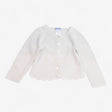 Cardigan Cotton White Scallop Edge