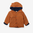 Orange Fleece Lined Coat 