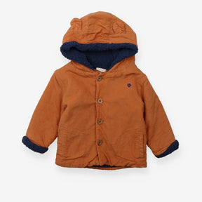 Orange Fleece Lined Coat 
