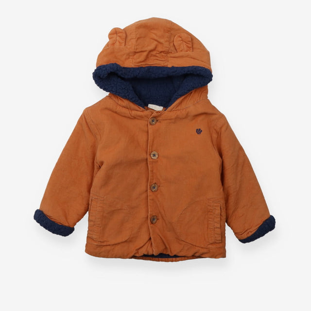 Orange Fleece Lined Coat 