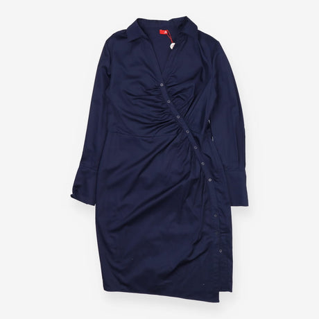 Shirt dress blue cotton