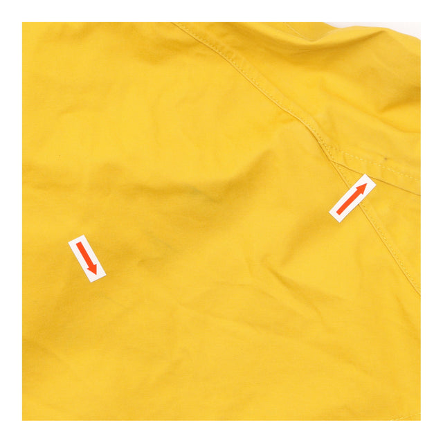 Coat Mustard Yellow Hooded Zip Front Rain Parka
