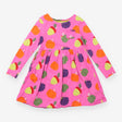Jersey dress pink long sleeve autumnal garden