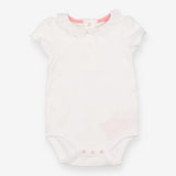 Bodysuit White with Lace Collar
