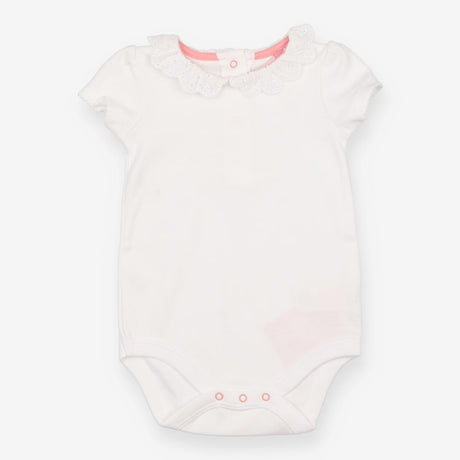 Bodysuit White with Lace Collar