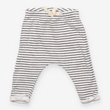 Leggings white small blue stripe