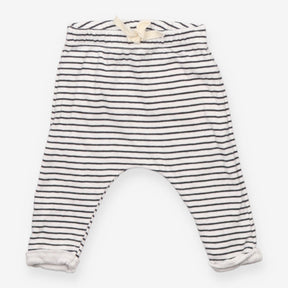 Leggings white small blue stripe