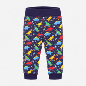 Joggers navy dinosaurs on scooters