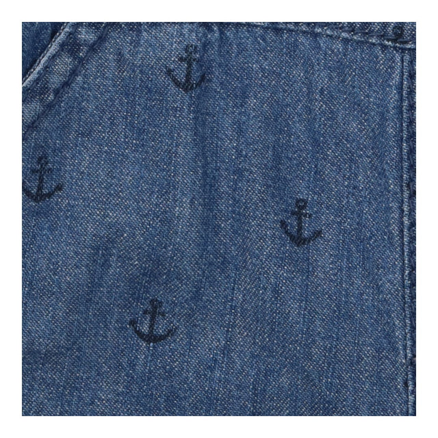 Denim Shortie Dungarees with Anchors