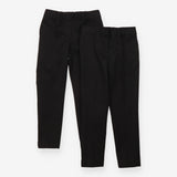 School Trousers Black with Adjustable Waist 2-Pack
