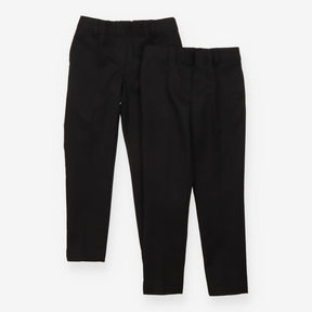 School Trousers Black with Adjustable Waist 2-Pack