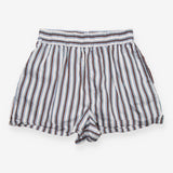 Shorts Blue Brown Stripe Modal Elastic Waist