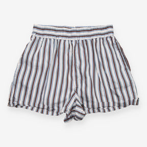 Shorts Blue Brown Stripe Modal Elastic Waist