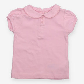 Collar Tee Short Sleeve Light Pink