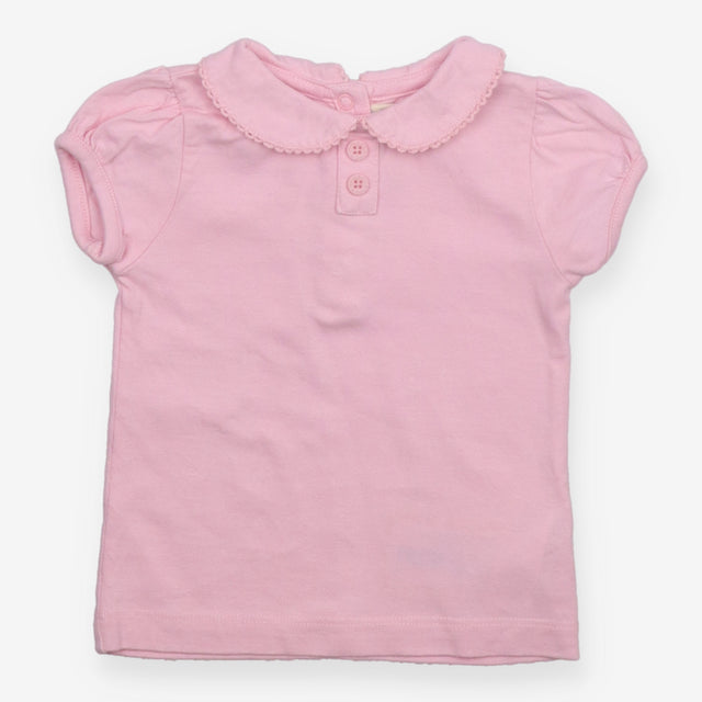 Collar Tee Short Sleeve Light Pink
