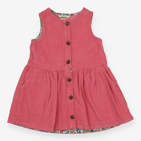 Dress pink cord wooden effect buttons