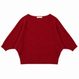 Fine Ribbed Batwing Sleeve Jumper Boat Neck Knit T