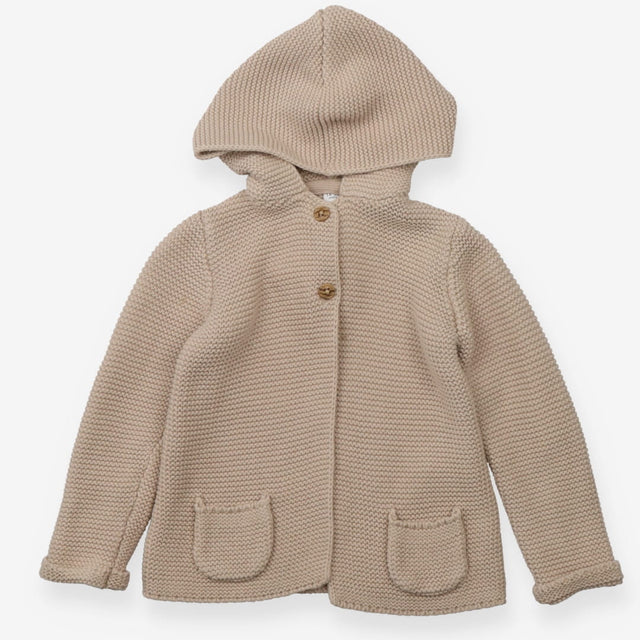 Beige knitted cardigan