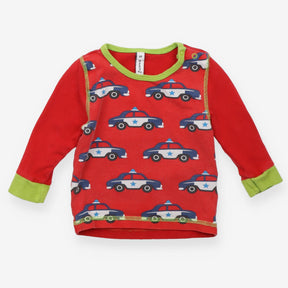 Red Police Cars Long Sleeve 