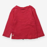 Tee LS pointelle cerise