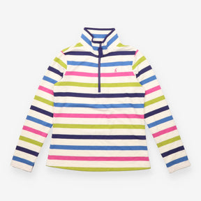 Half Zip Sweatshirt Striped Funnel Neck Pullover
