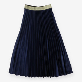 Frankie's Melbourne Navy pleated maxi skirt with g