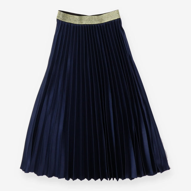 Frankie's Melbourne Navy pleated maxi skirt with g