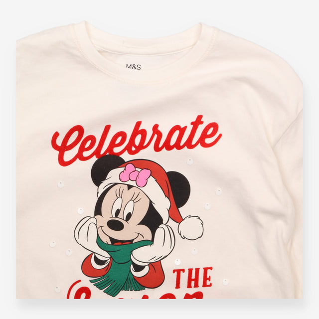 T-shirt long sleeve christmas minnie mouse
