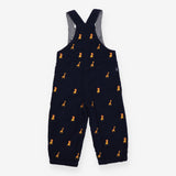 Navy Cord Lion and Giraffe Dungarees