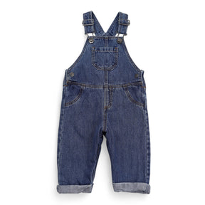 Dungarees Blue Denim with Silver Buttons