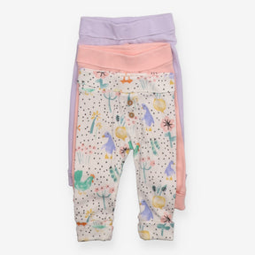 Leggings purple pink white black spotted duck flow