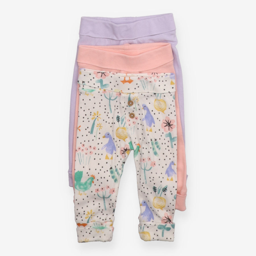 Leggings purple pink white black spotted duck flow