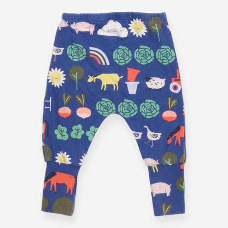 Leggings Blue Farmyard Print