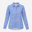 Shirt Animal Spot Print Long Sleeve Button Down Bl