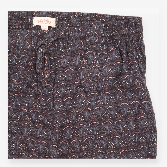 FatFace Charcoal Grey Shell Print Cuffed Trousers 