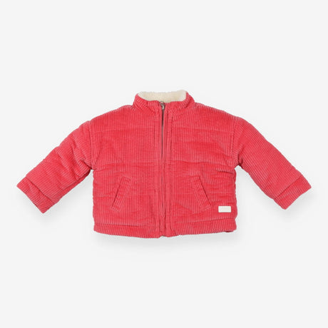 <7 For All Mankind> Cord red jacket with fleece