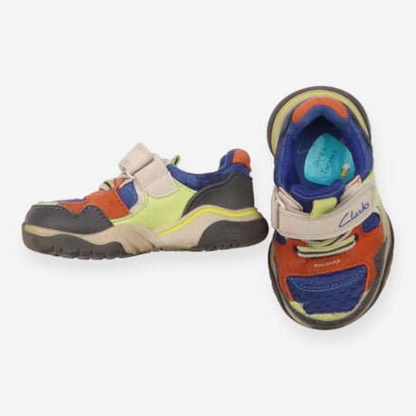 Blue and Orange Velcro Trainers