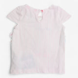 T-shirt with frilly cat applique 