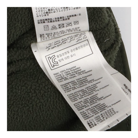 Coat green gold stars fur hood